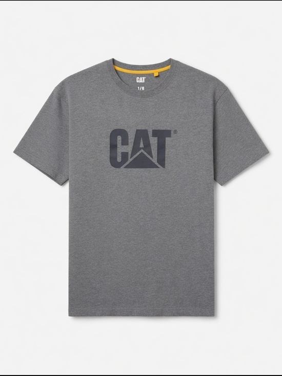 Men's Size Large Caterpillar Heather Gray Tee